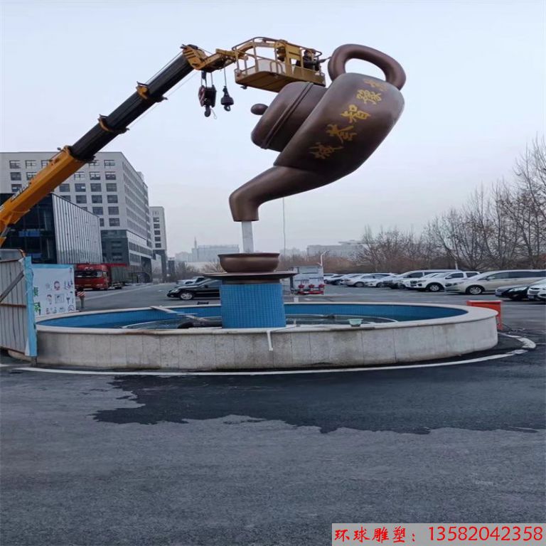 鍛銅天壺流水景觀5